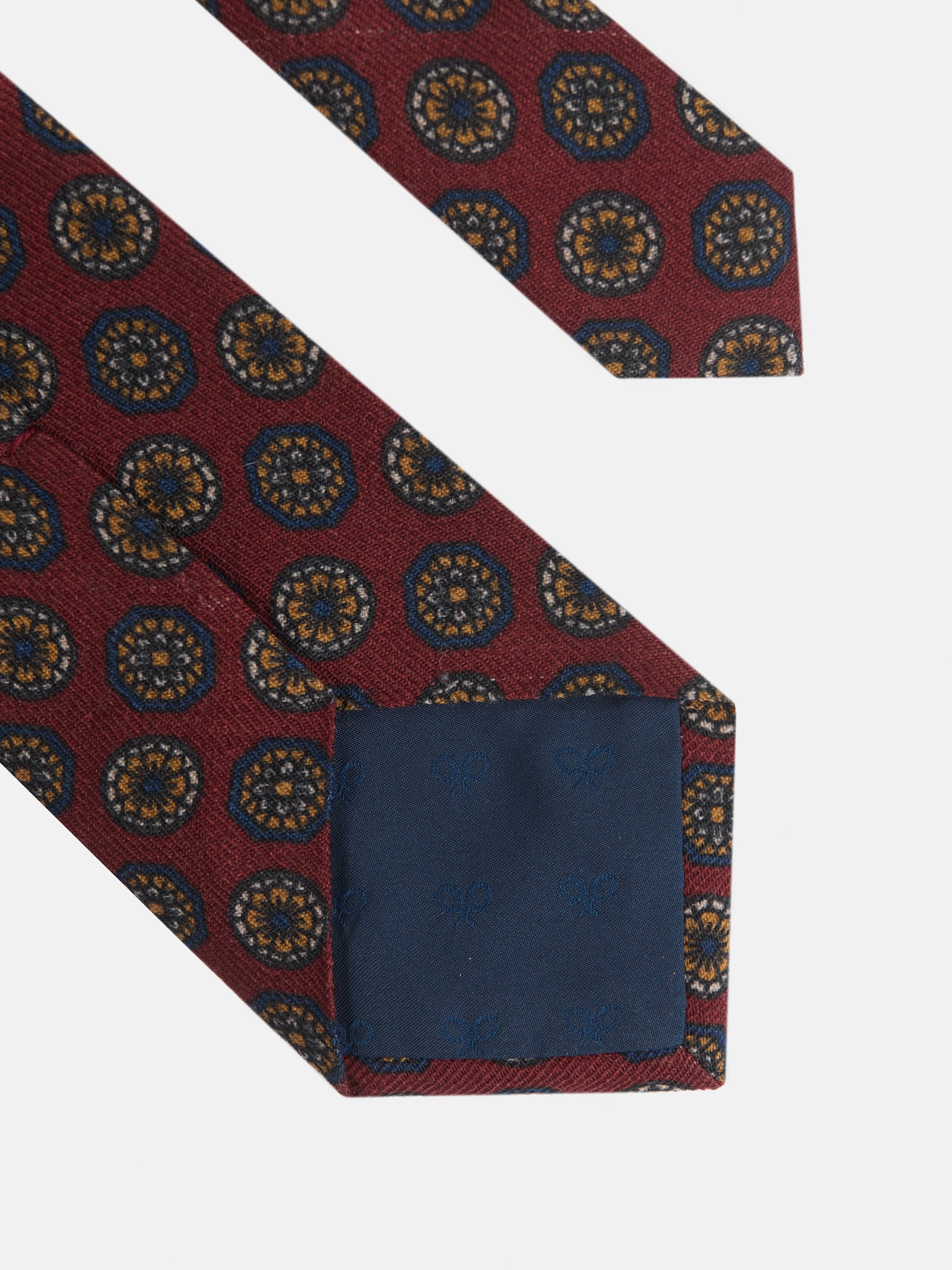 Corbata motivos ingleses burdeos