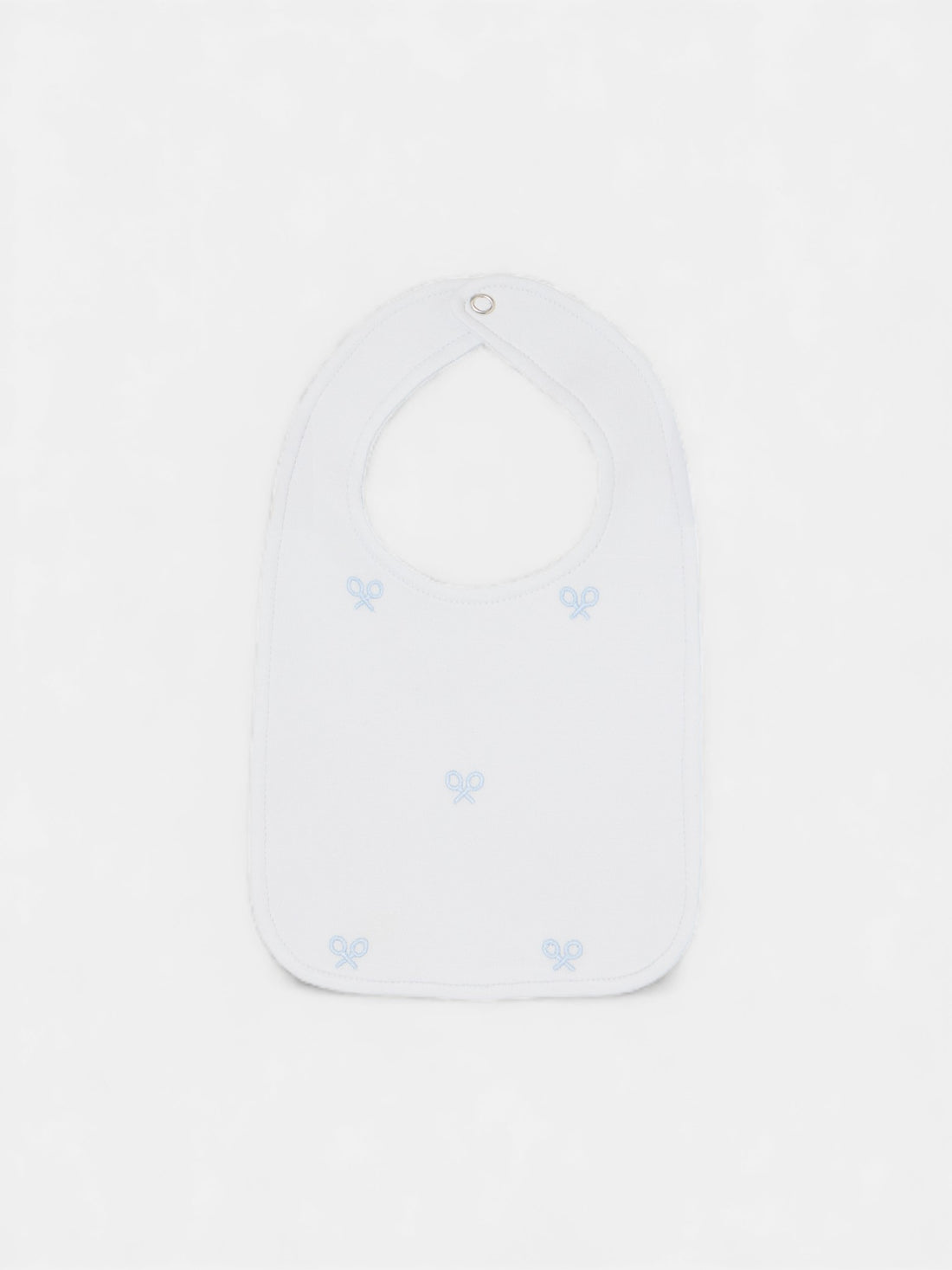 Bavoir bébé mini-raquette bleu ciel