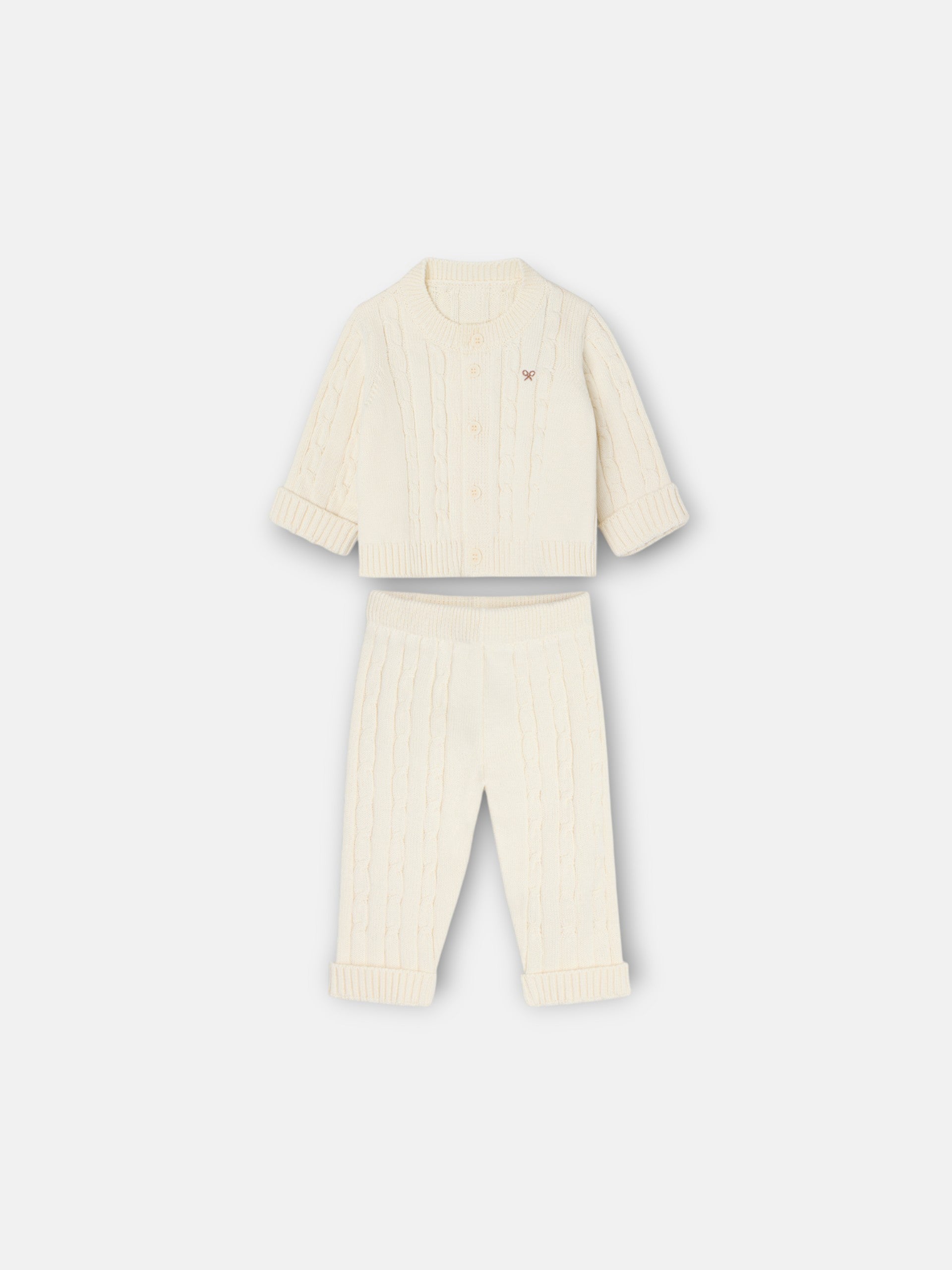 Conjunto ochos baby silbon beige medio