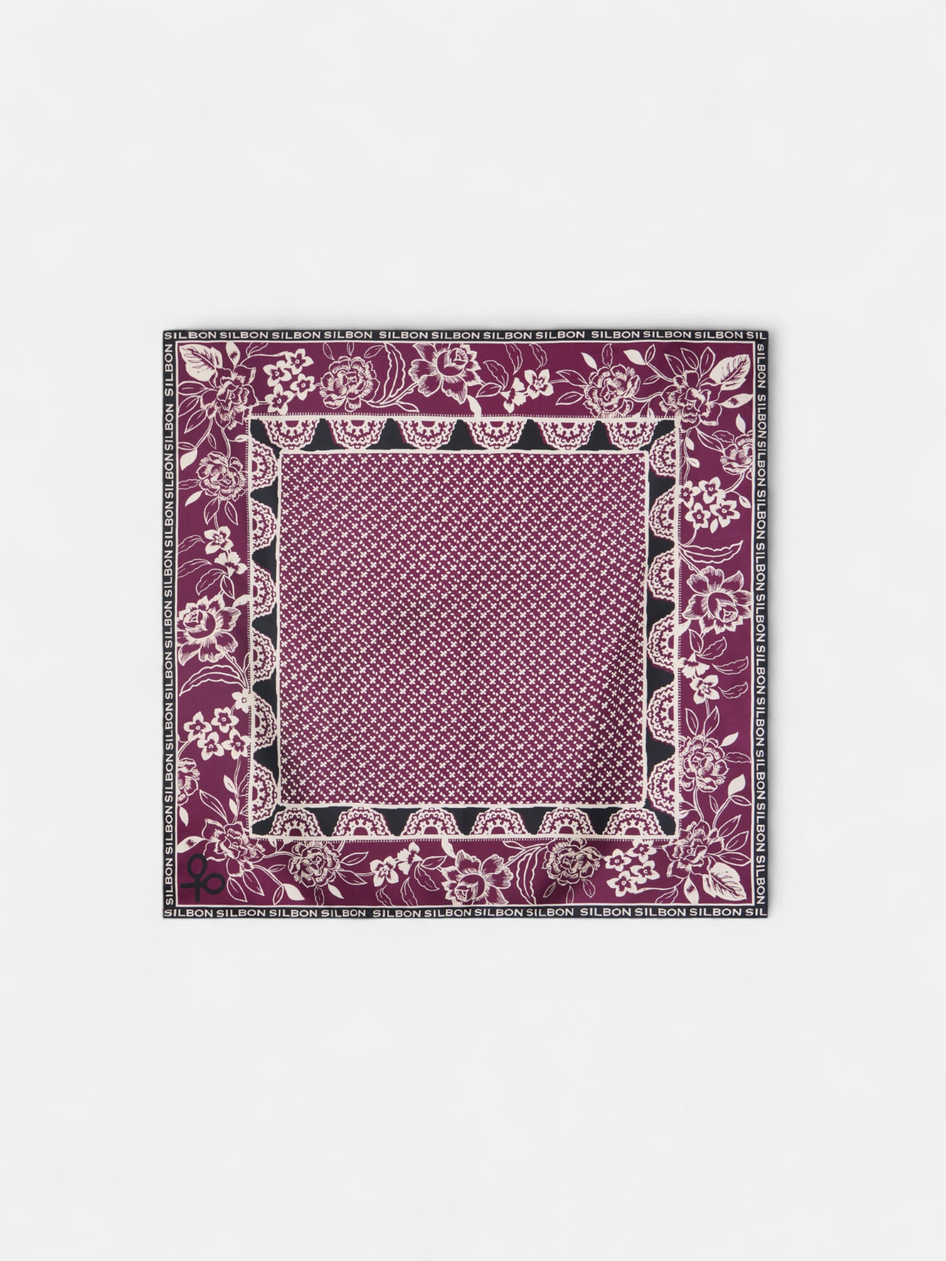 Foulard imprimé bordeaux