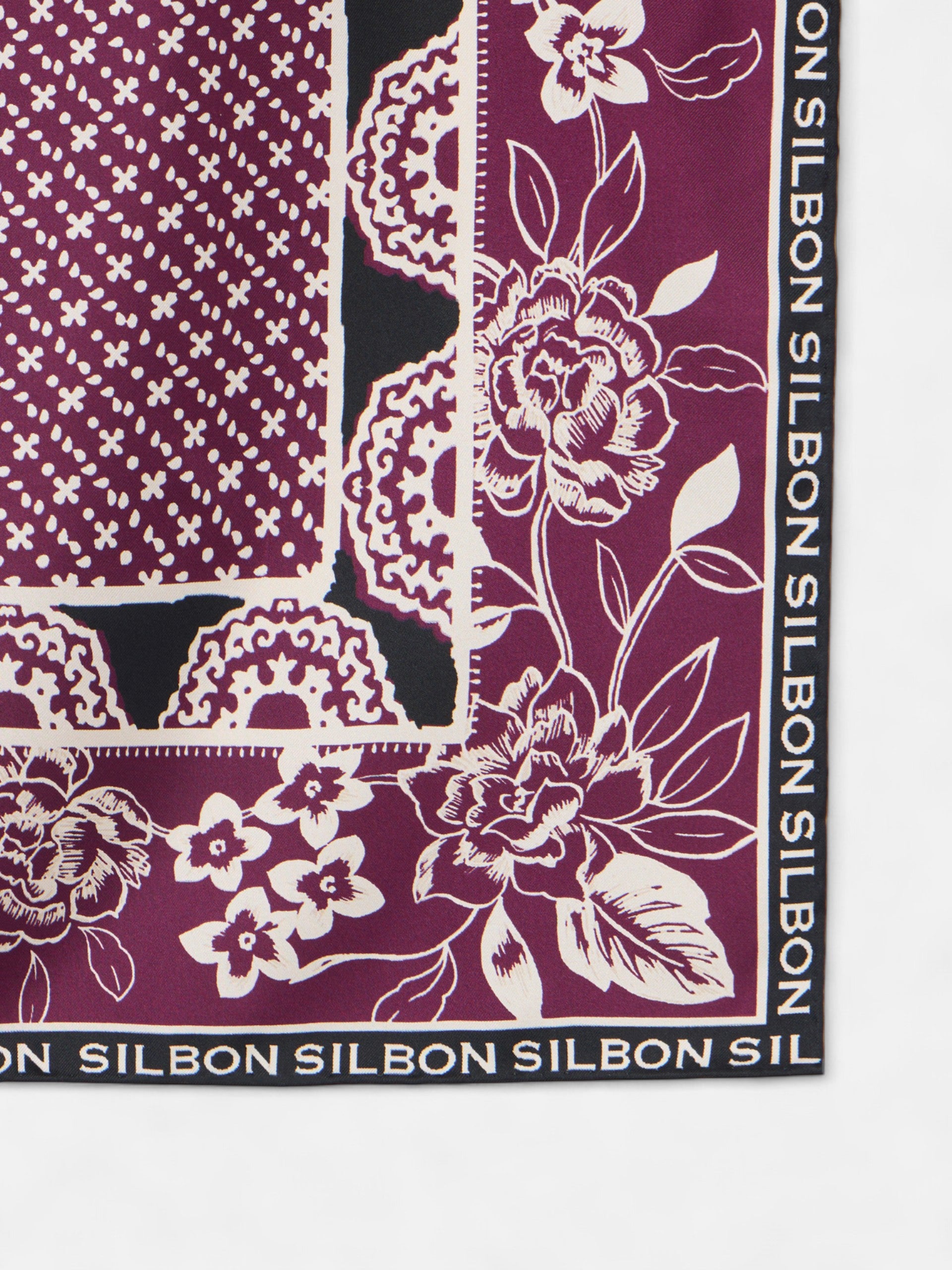 Foulard imprimé bordeaux
