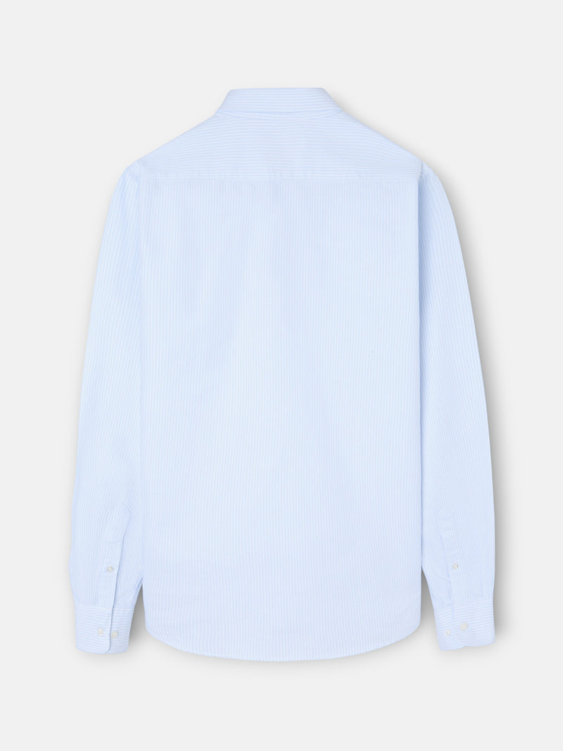 Chemise sport oxford coupe régulière rayures bleu ciel