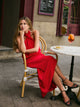 Robe CaprileXSilbon dos nu rouge