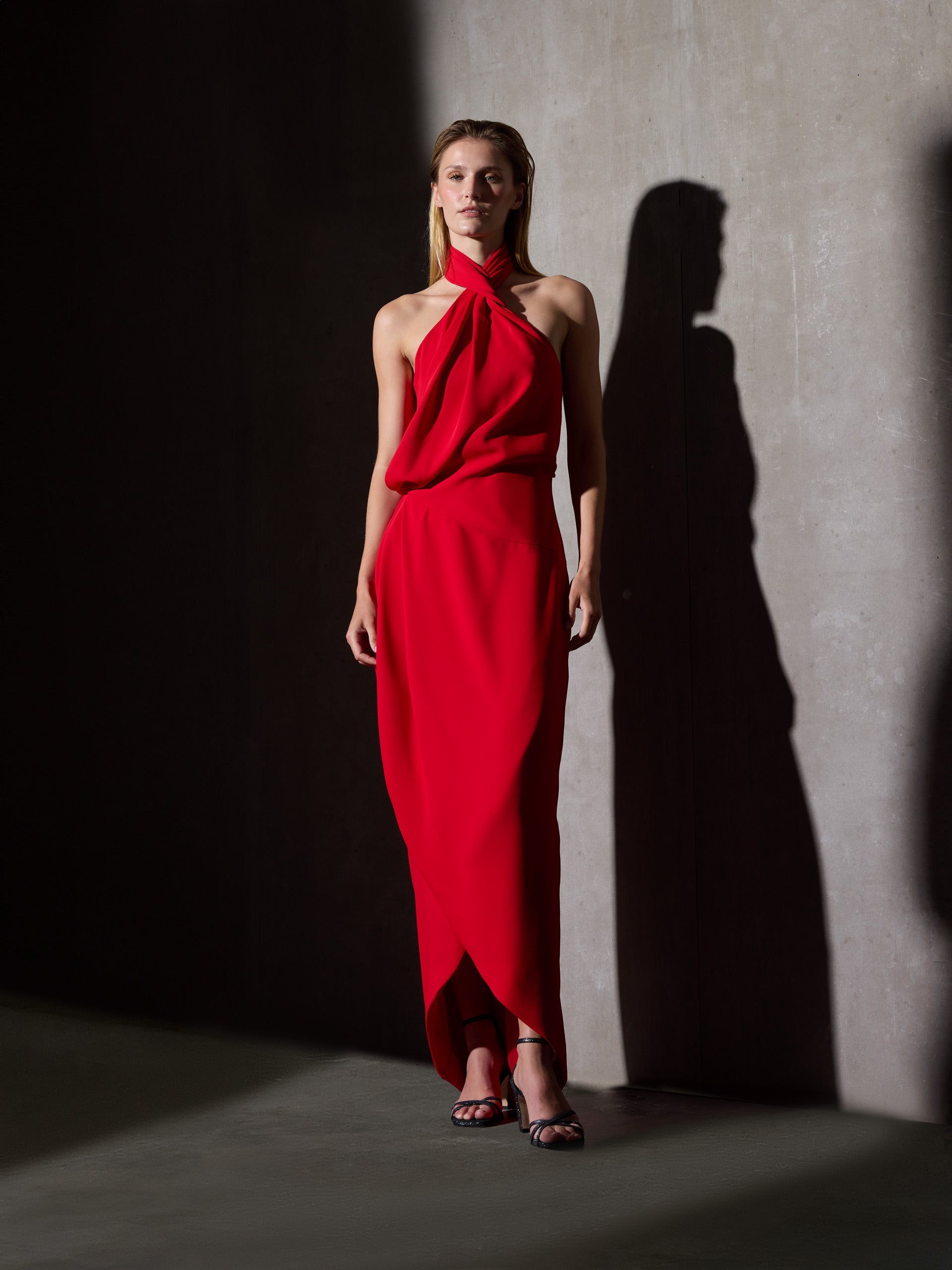 Robe CaprileXSilbon dos nu rouge
