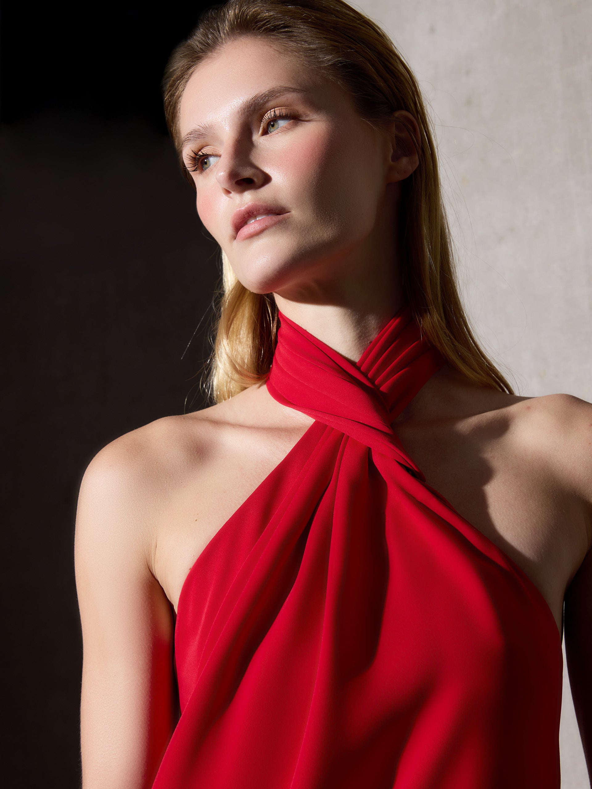 Robe CaprileXSilbon dos nu rouge