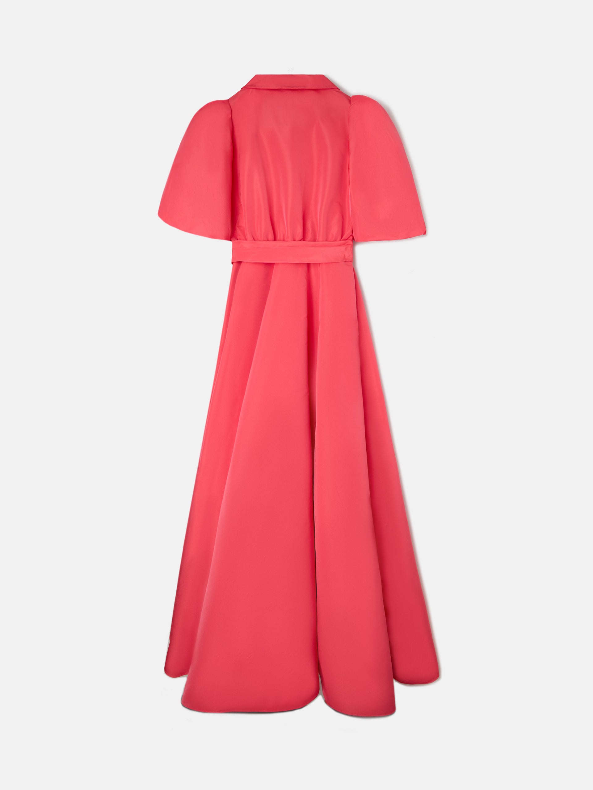 Vestido CaprileXSilbon camisa tafetá vermelho