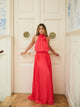 Robe plissée CaprileXSilbon avec nœud corail