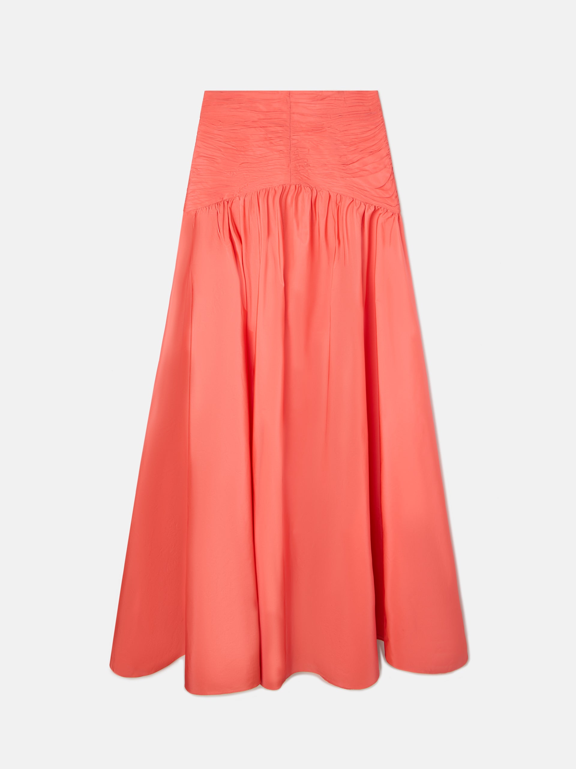 Falda CaprileXSilbon tafeta coral