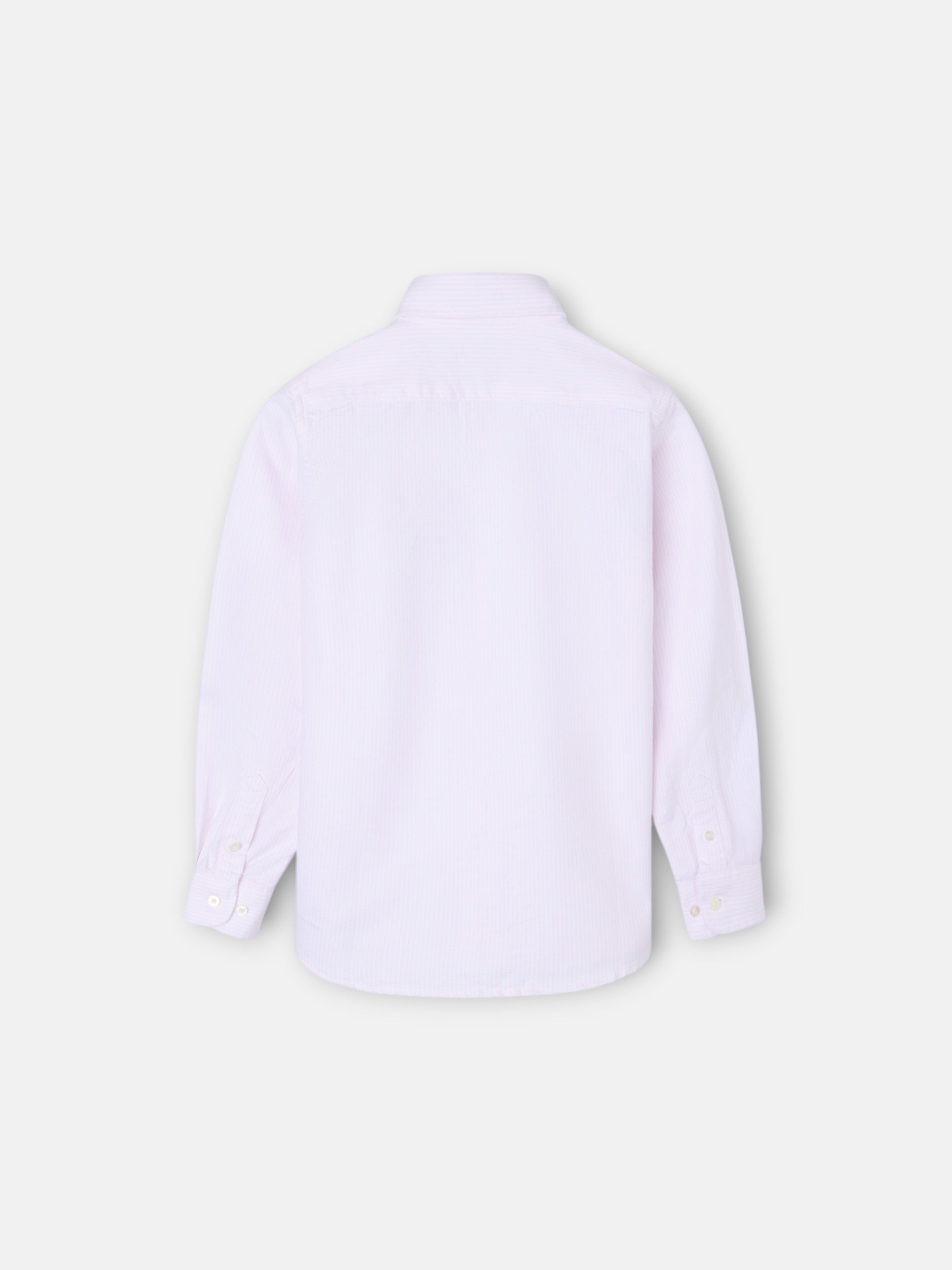 Camisa sport kids oxford raqueta rayas rosa