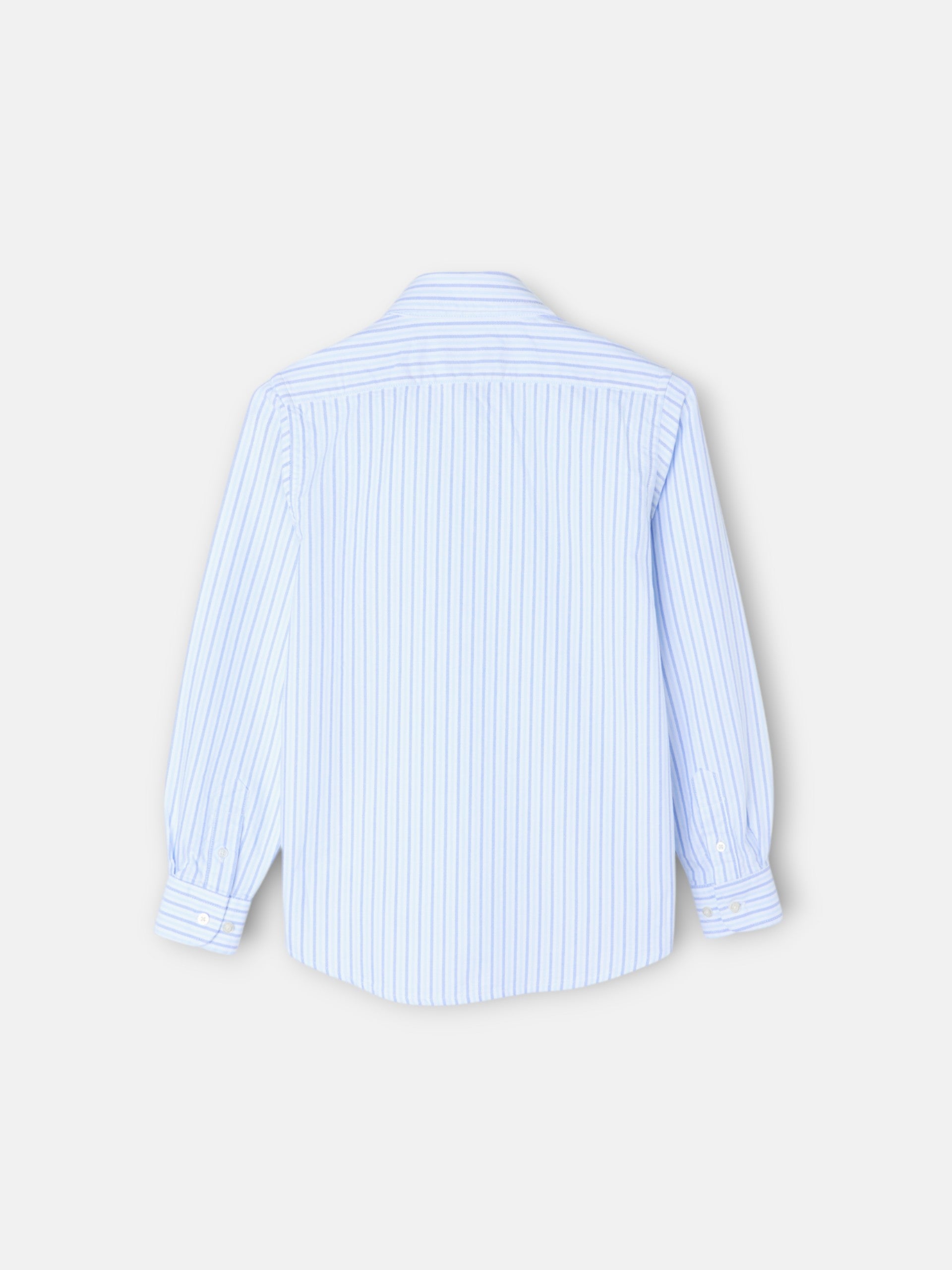 Camisa sport criança oxford riscas azul navy