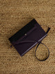 Bolso solapa piel morado