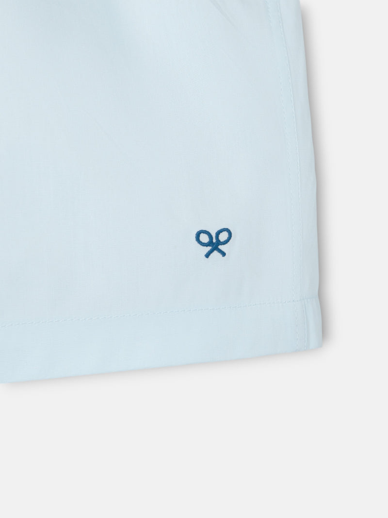 Boxer uni minilogo bleu ciel