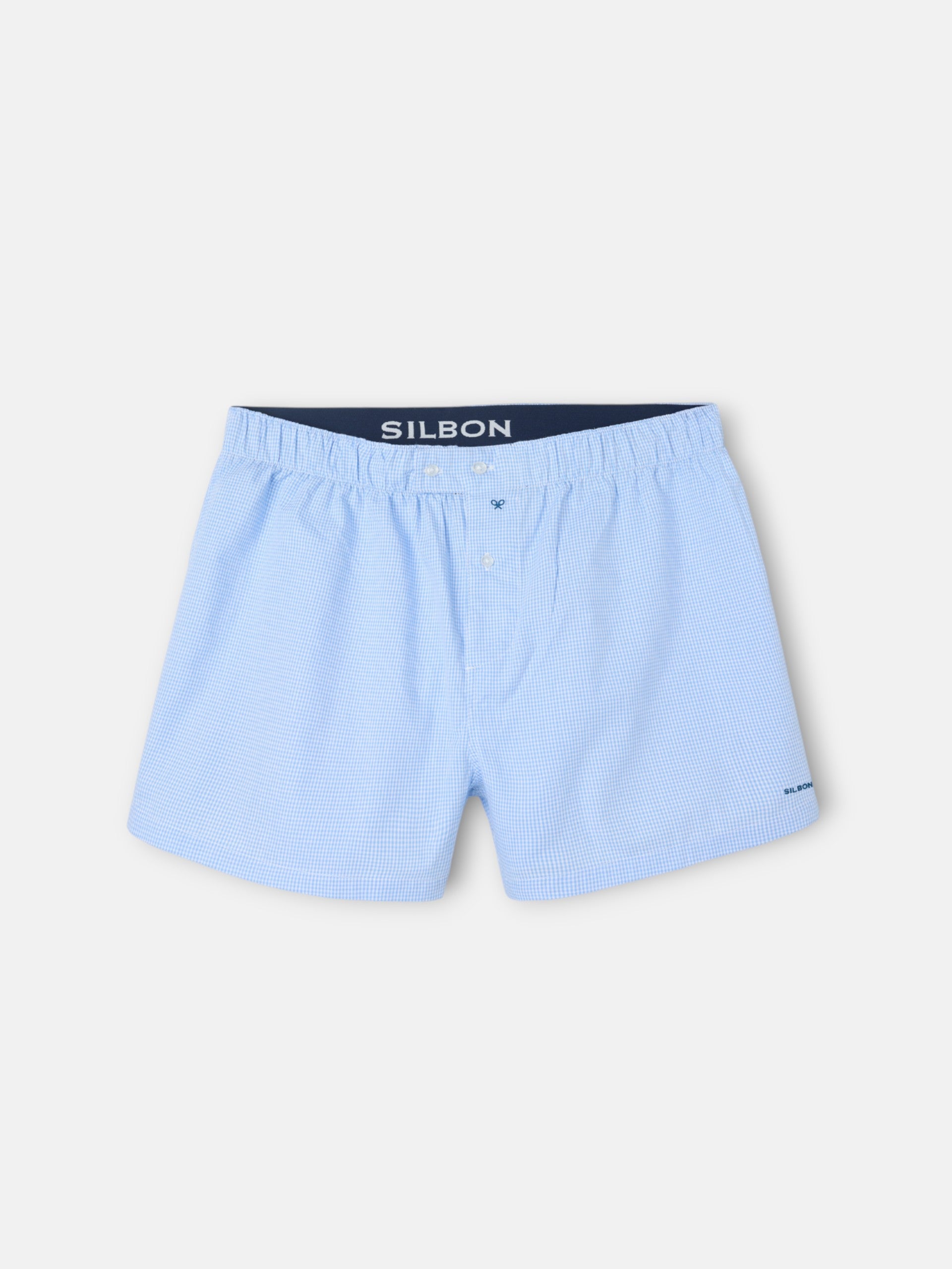Calzoncillo mini cuadro azul celeste