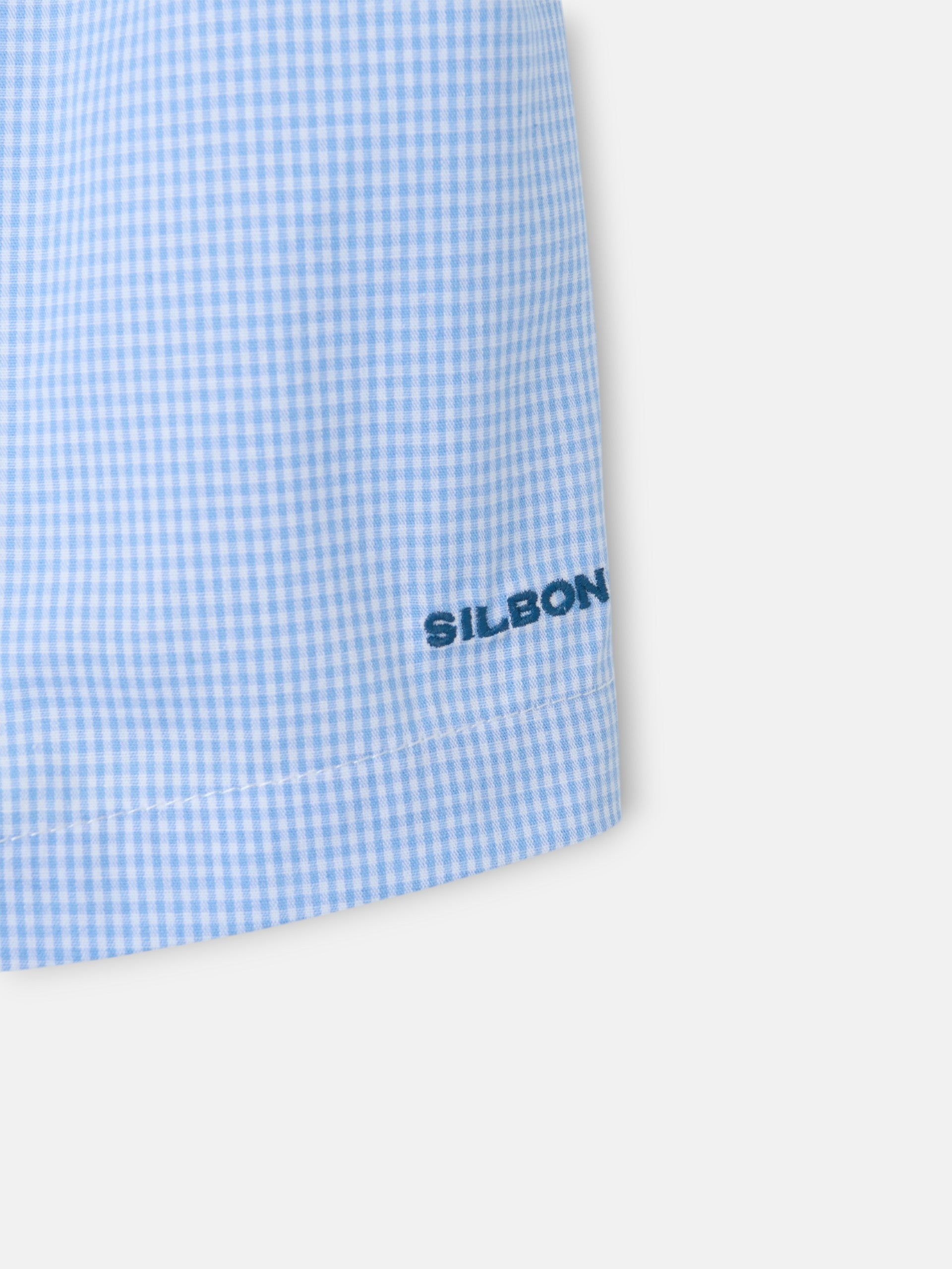 Calzoncillo mini cuadro azul celeste
