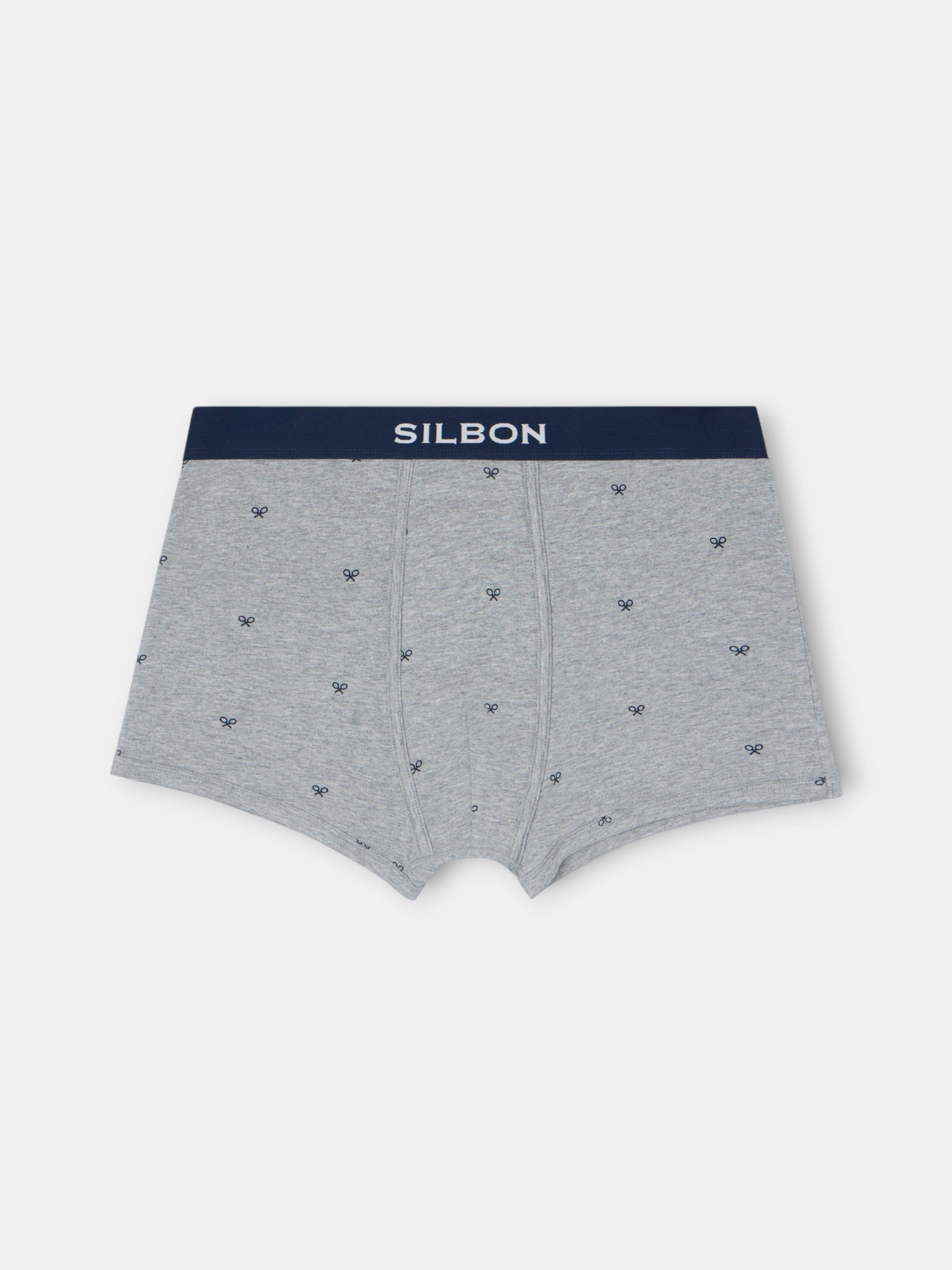 Grey rackets boxer