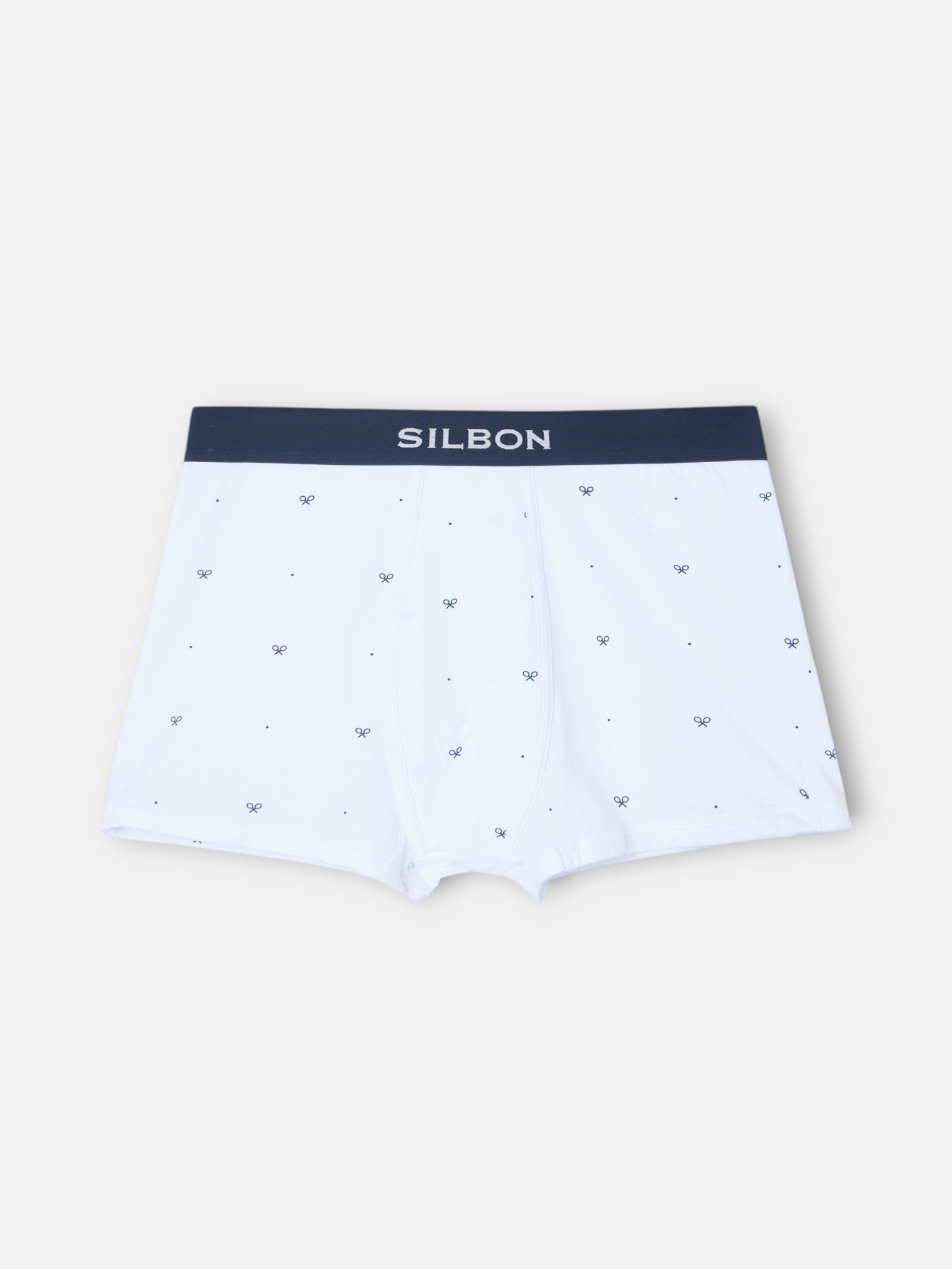 Boxer raquettes à pois blanc