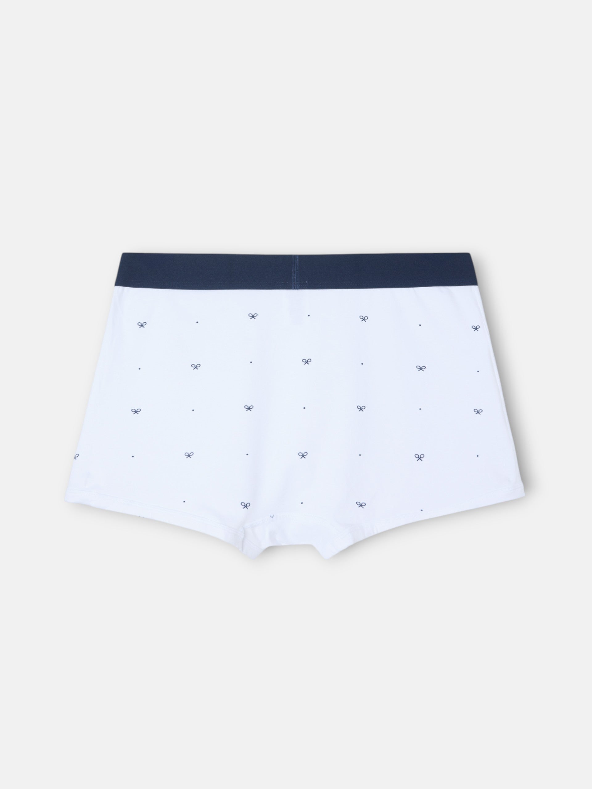 Boxer raquettes à pois blanc