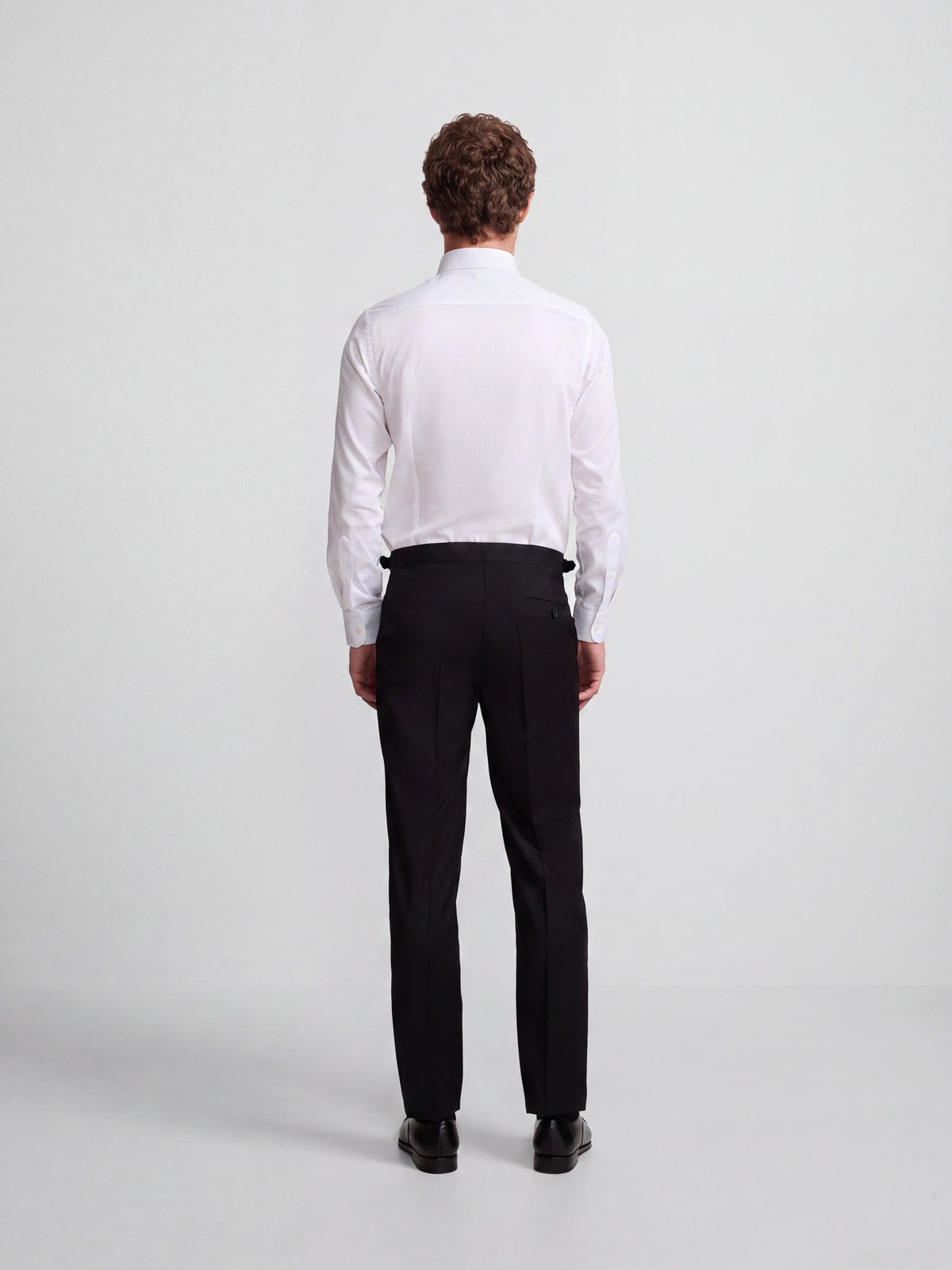 Pantalon smoking croisé classique noir