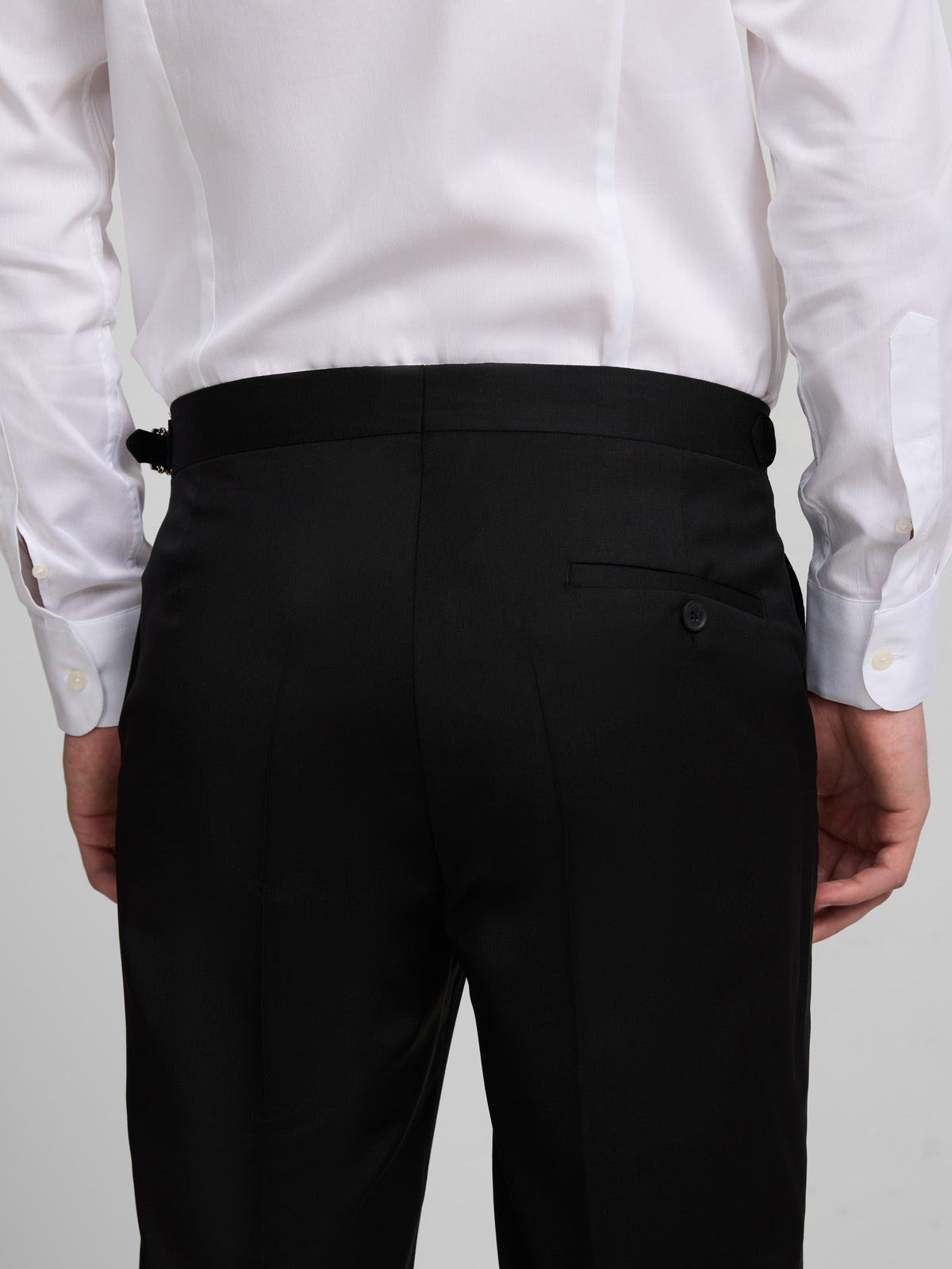 Pantalon smoking croisé classique noir