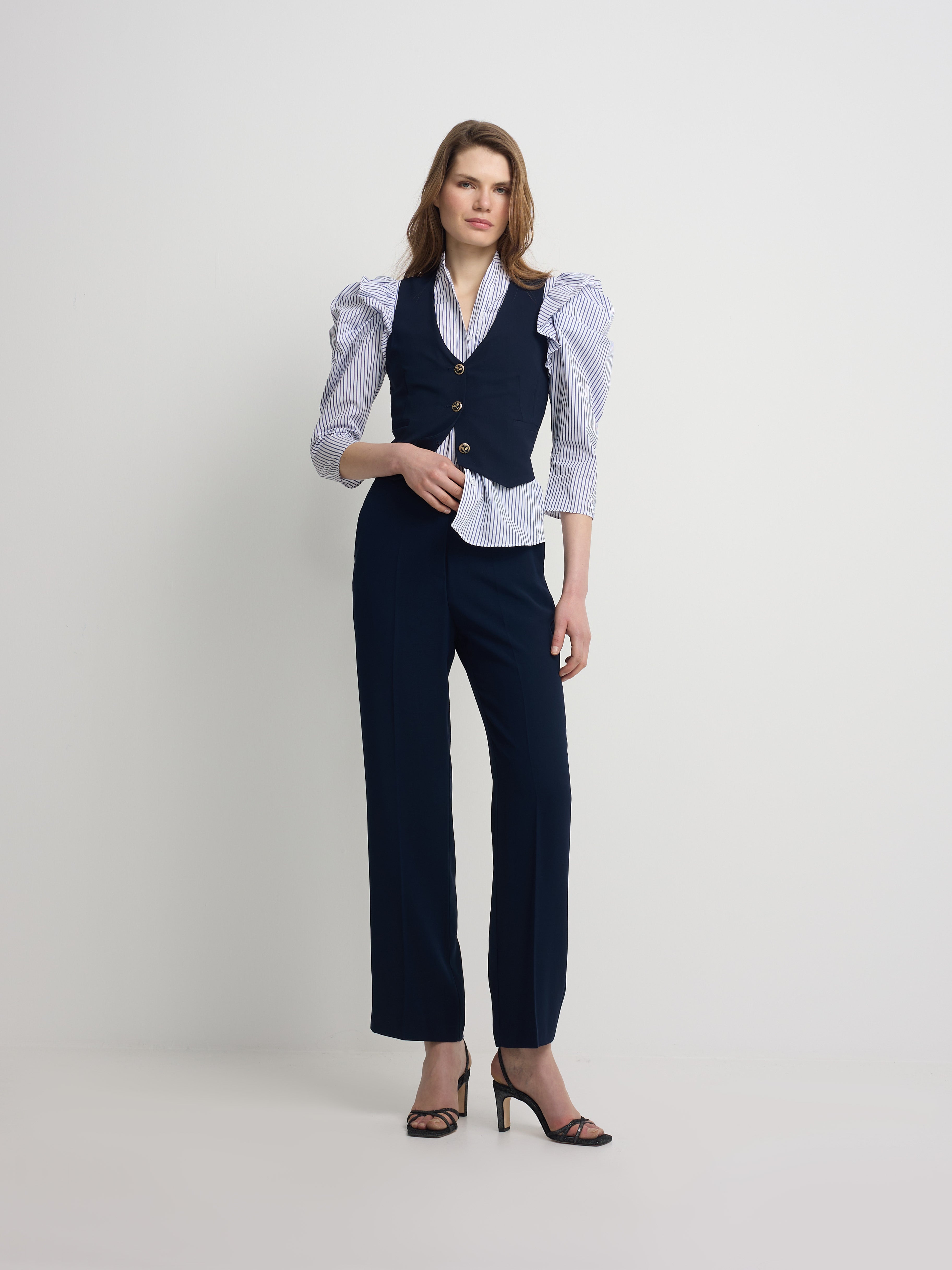Chaleco woman clasico azul marino