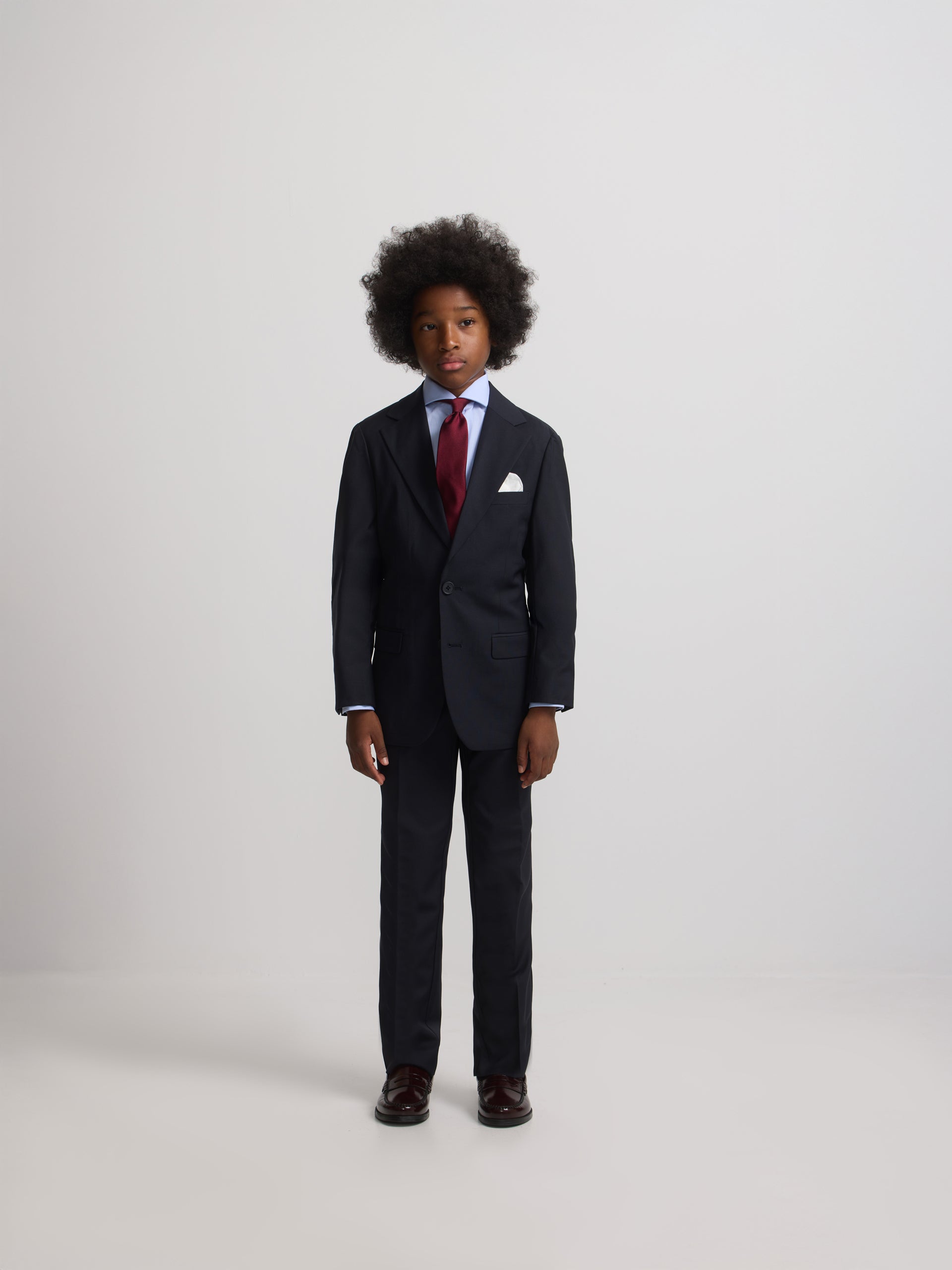 Navy blue kids suit trousers