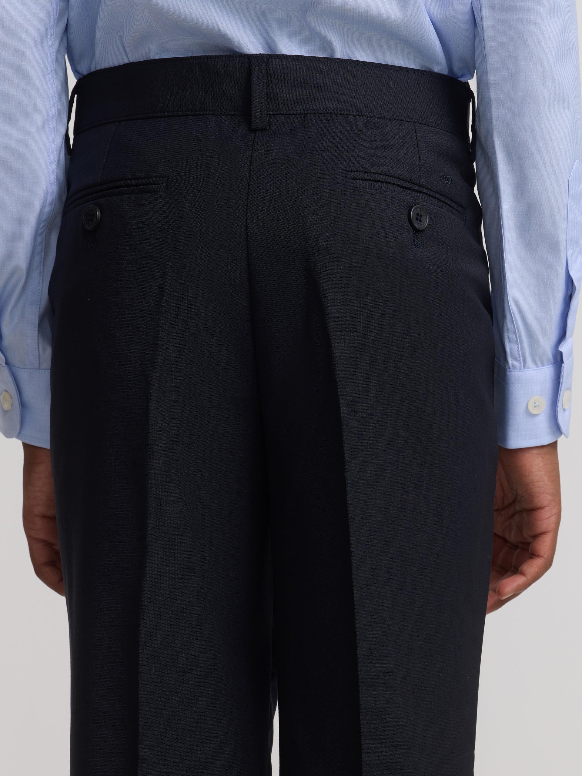 Navy blue kids suit trousers