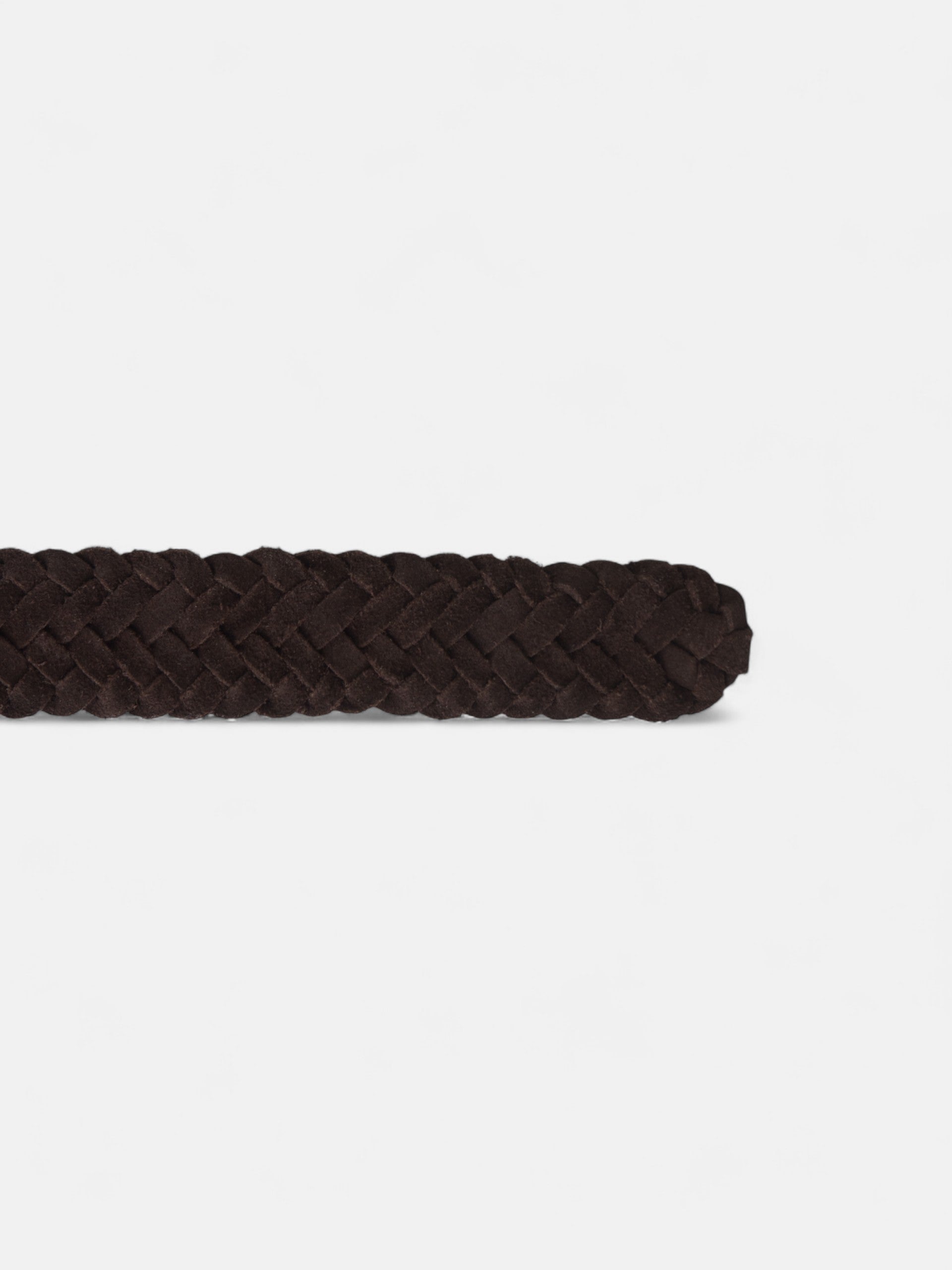 Ceinture tressée en cuir suédé