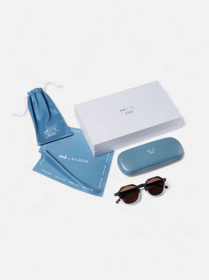 MOxSILBON kids Buck bicolor blue sunglasses