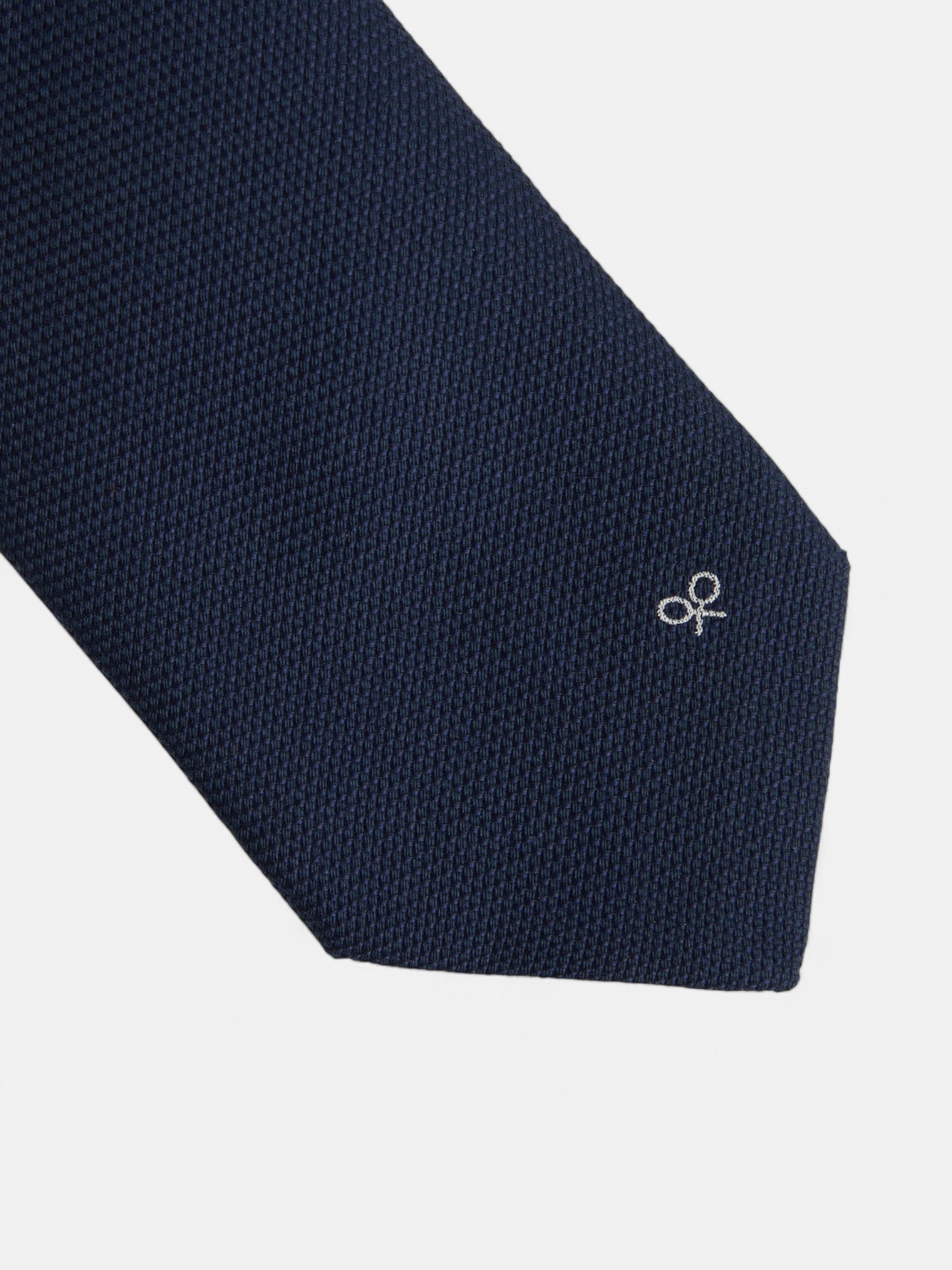 Navy blue wool tie