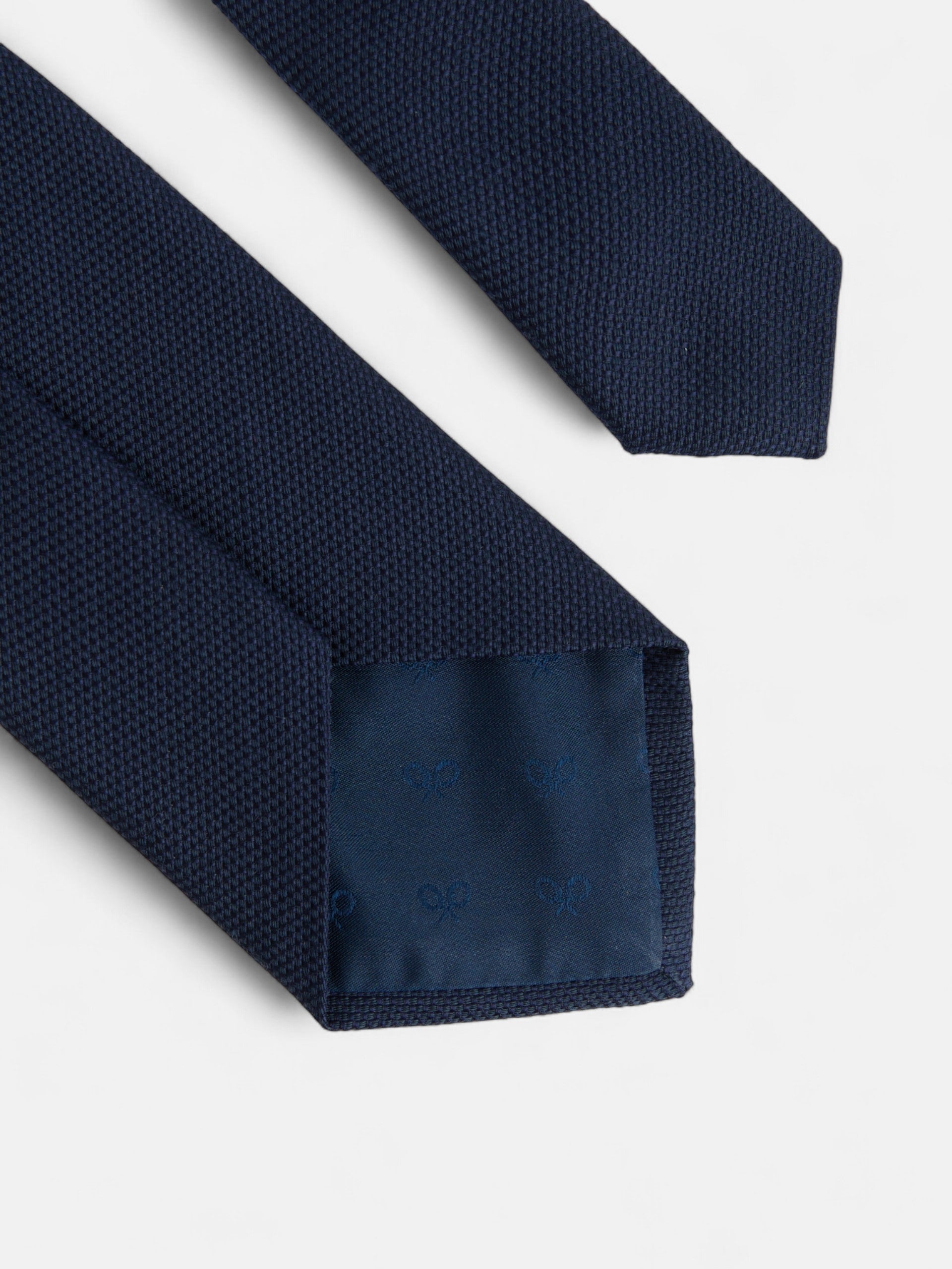 Navy blue wool tie