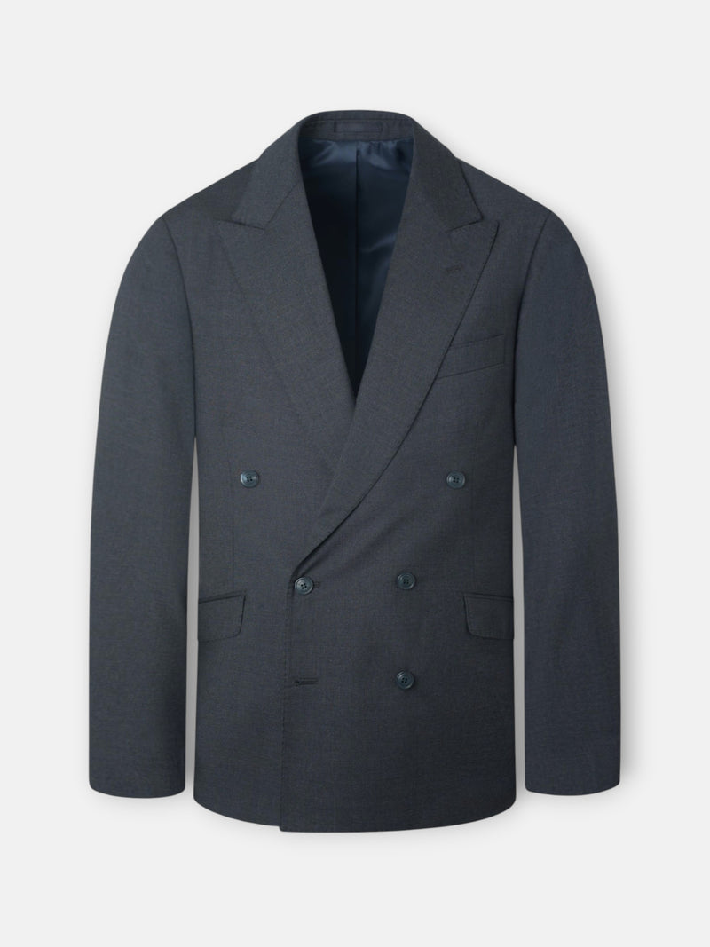 Veste de costume croisée stretch grise