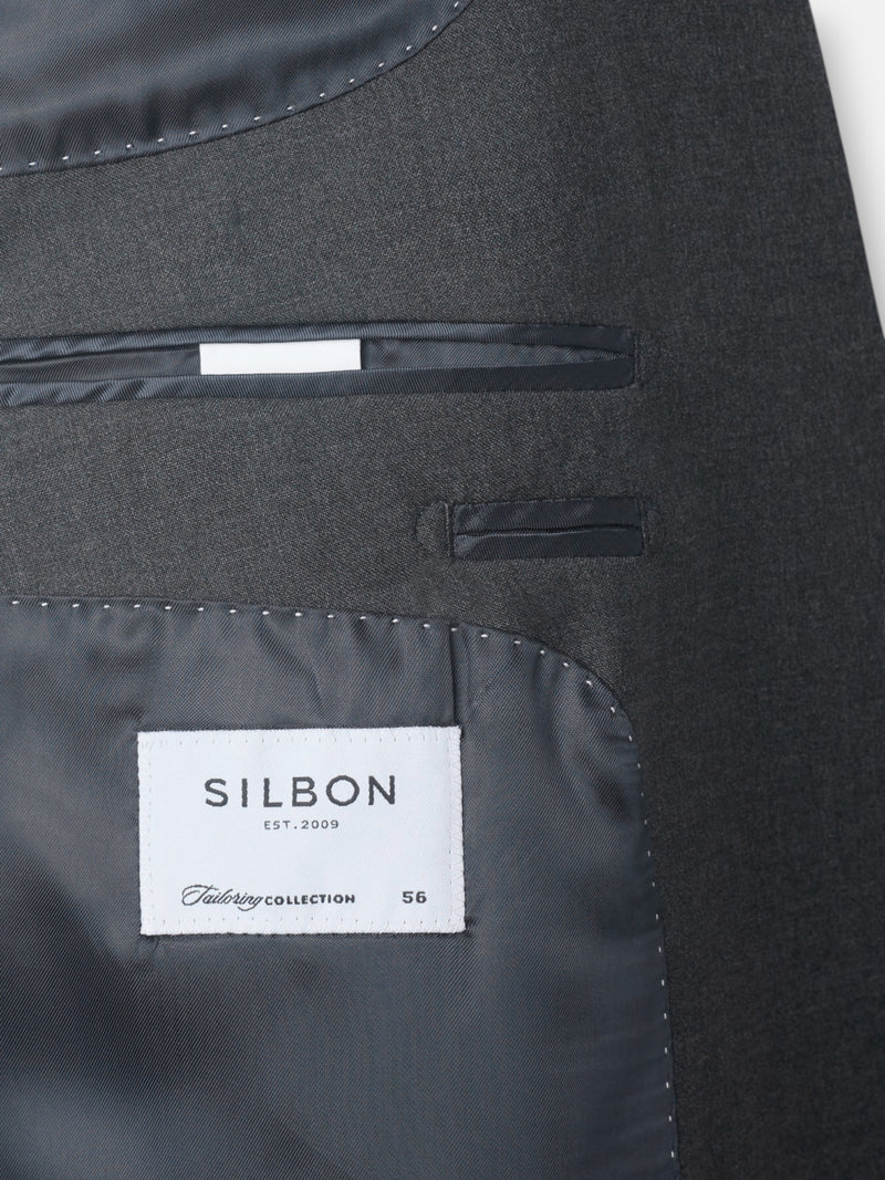 Veste de costume croisée stretch grise