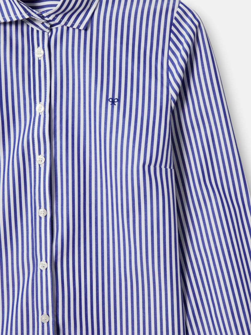 Camisa mulher riscas azul e branco