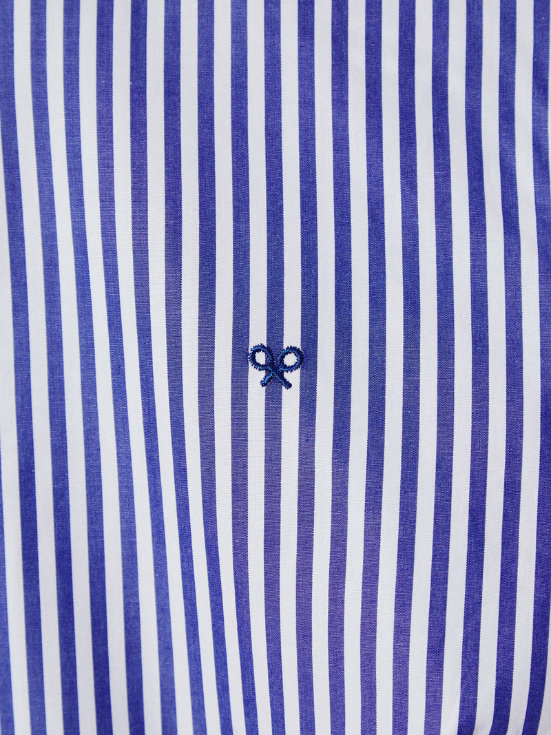 Camisa mulher riscas azul e branco