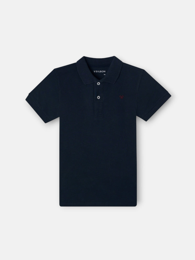Polo enfant classique mini-raquette bleu marine