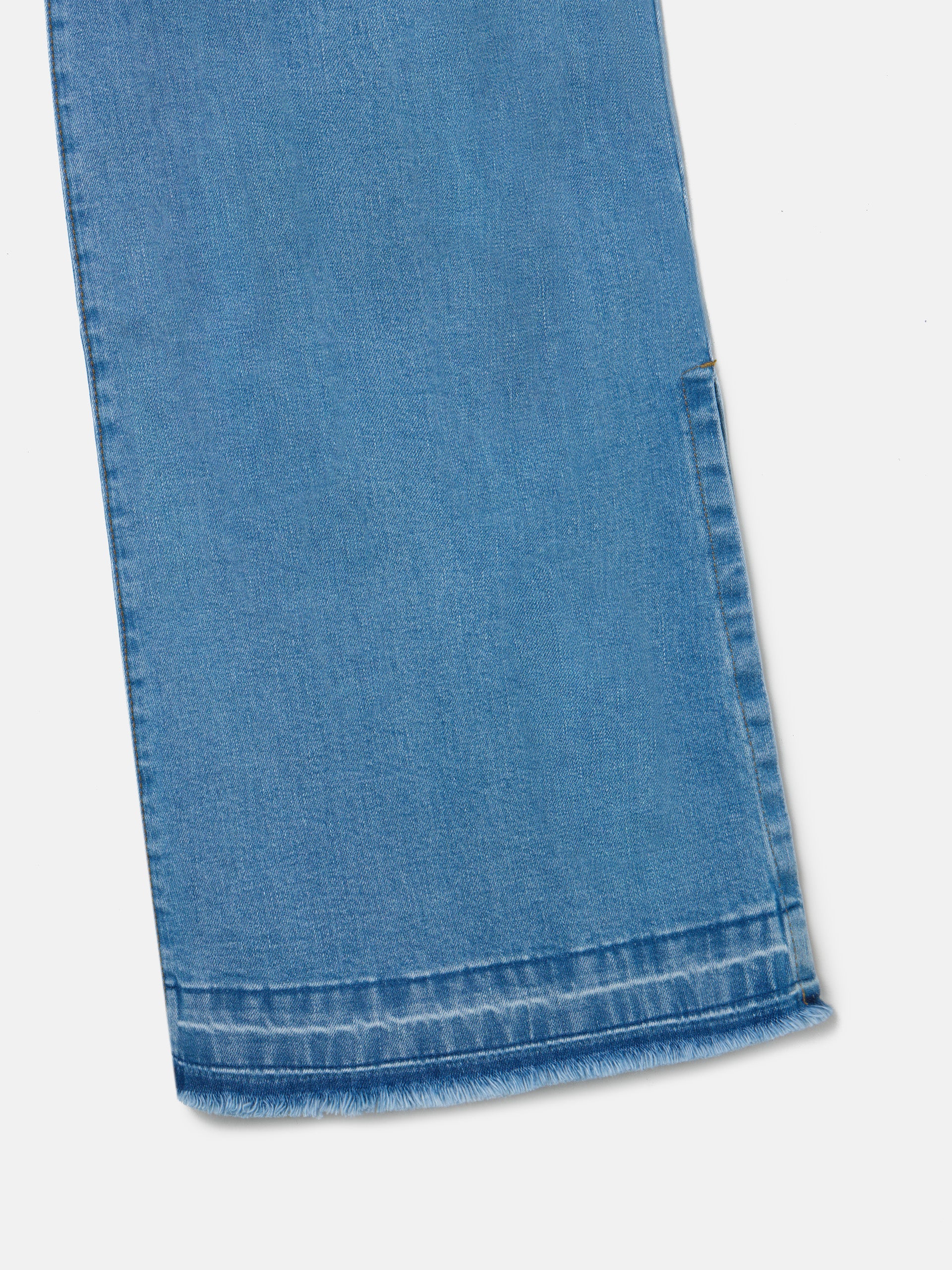 Denim culotte trousers with pockets