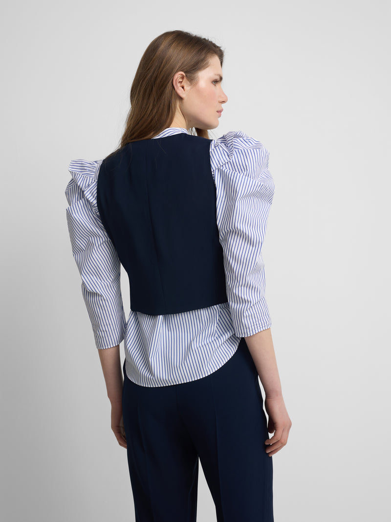 Chaleco woman clasico azul marino