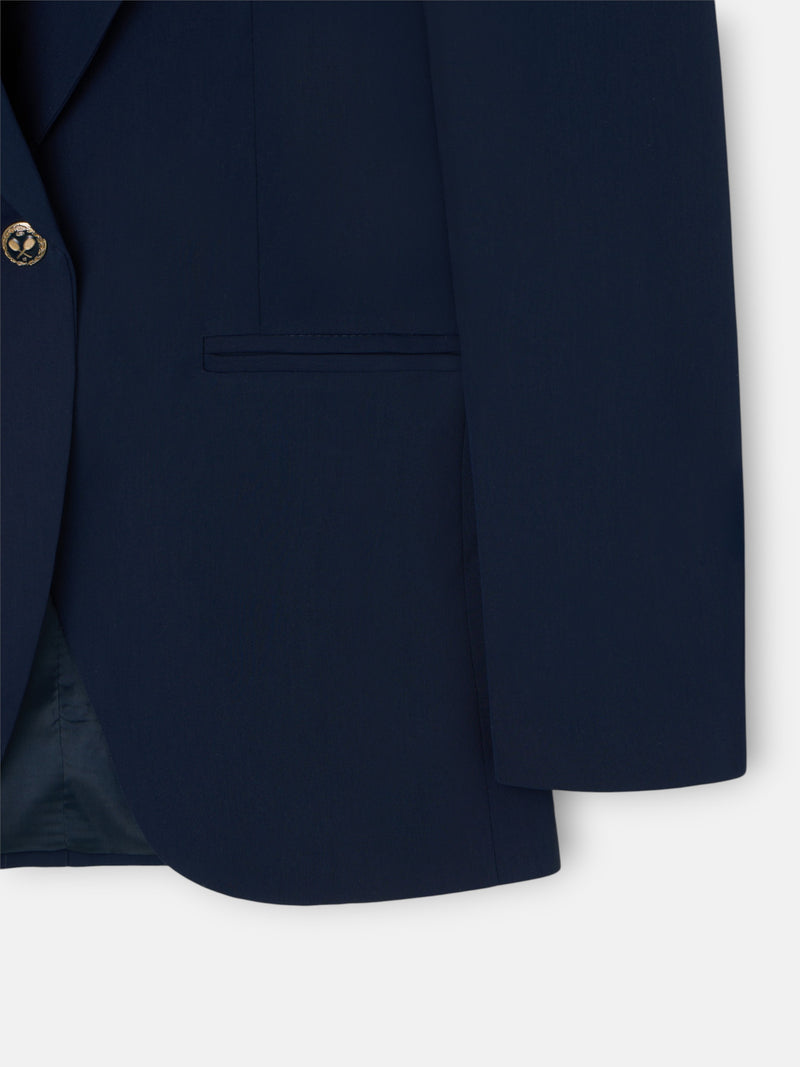 Veste blazer femme classique droite bleu marine