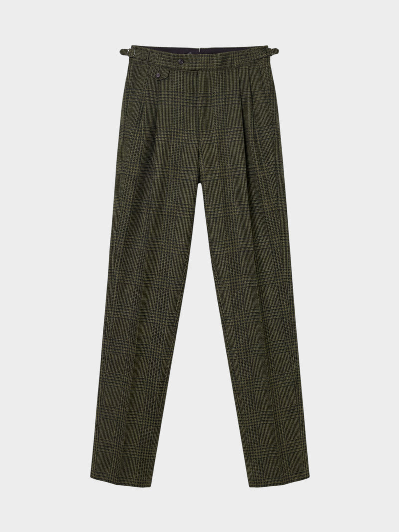 Traje MTM sartorial cruzado regent heritage príncipe de gales verde 100% lana inglesa