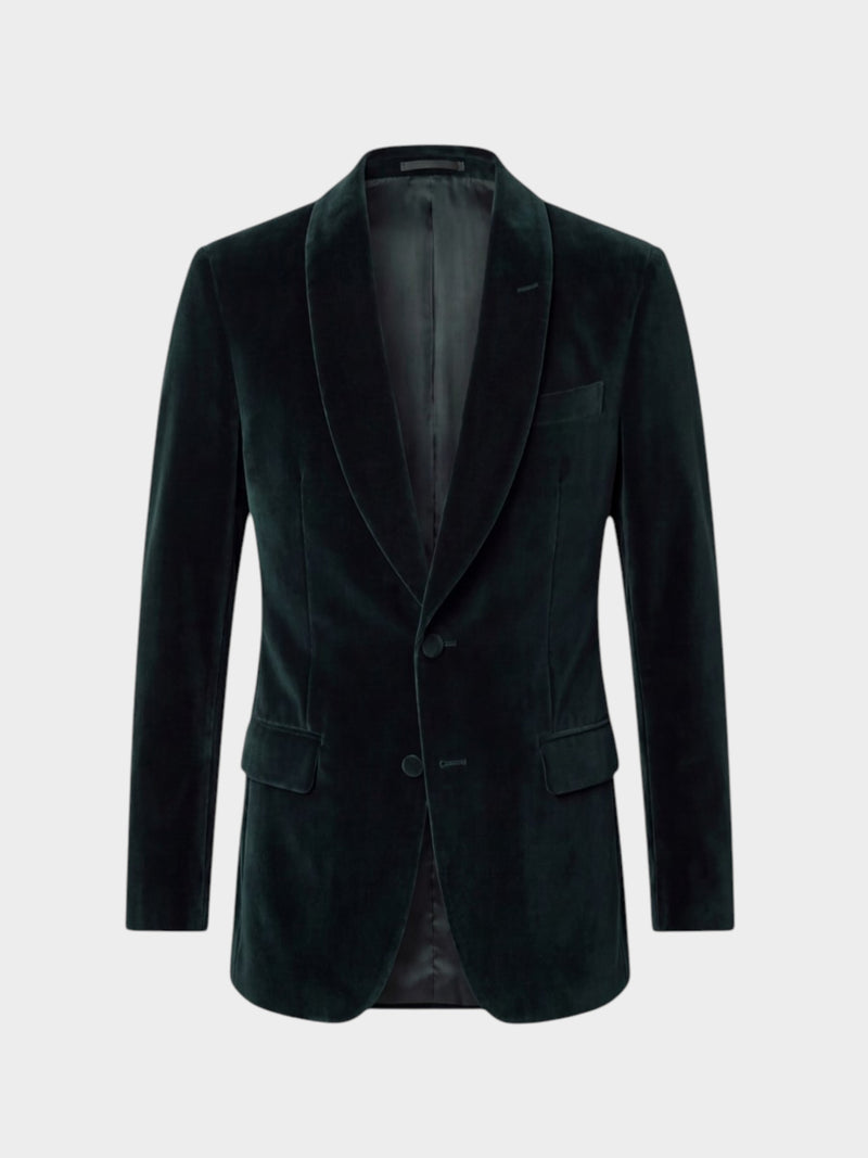 Smoking MTM sartorial venezia black tie veludo verde com calças de lã italiana