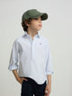 Polera sport kids rayas vertical azul