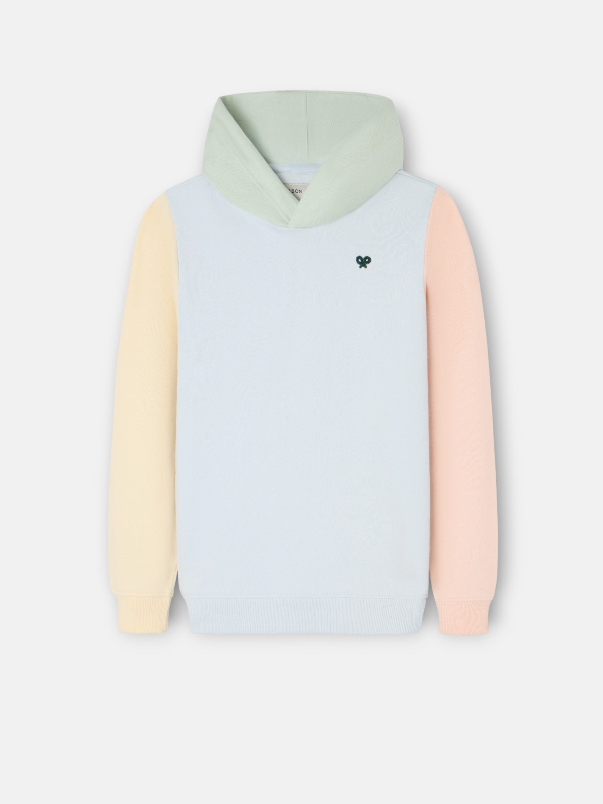 Sweatshirt kids com capuz multicolor celeste