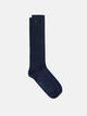 Silbon plain navy blue sock