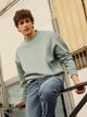 Relaxed fit sweatshirt plans green gray