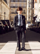 Navy blue kids suit trousers