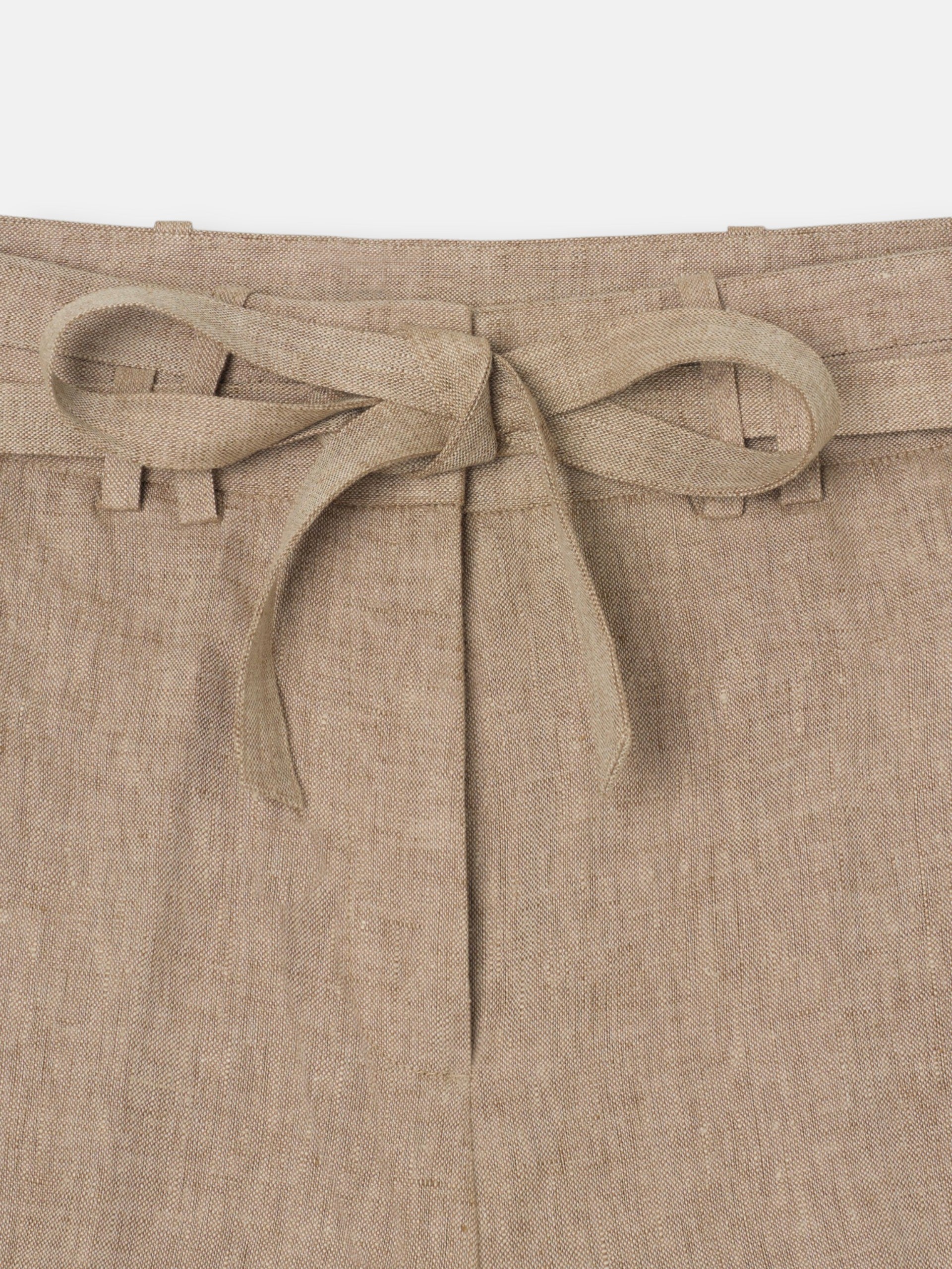 Pantalon recto aberturas beige