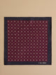 Burgundy geometric pattern handkerchief