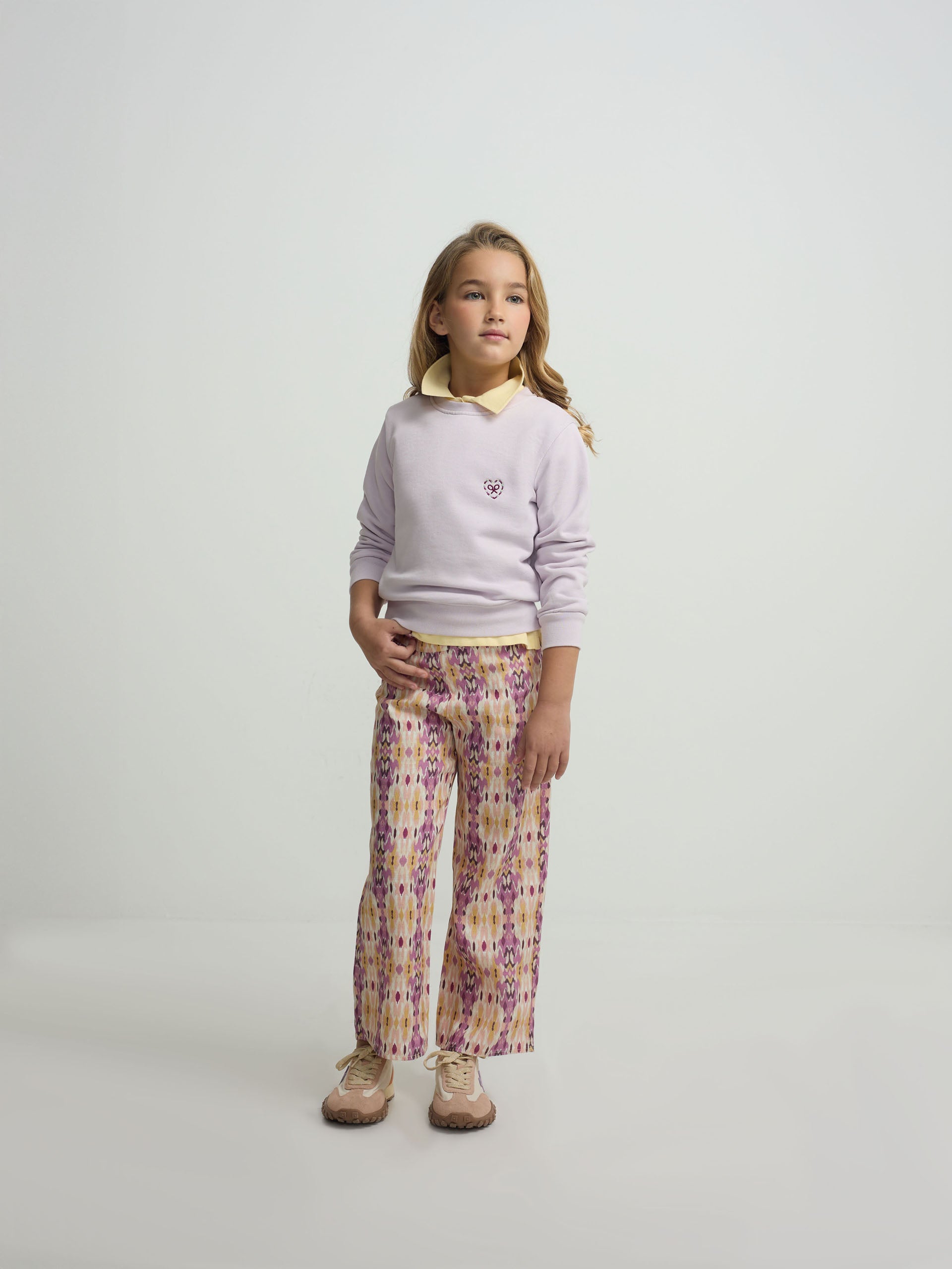 Sweatshirt girl silbon love lilás