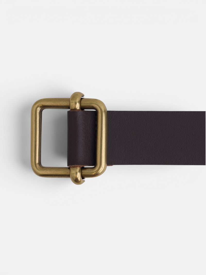 Ceinture en cuir à boucle carrée