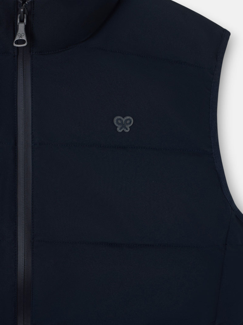 Navy blue padded technical vest